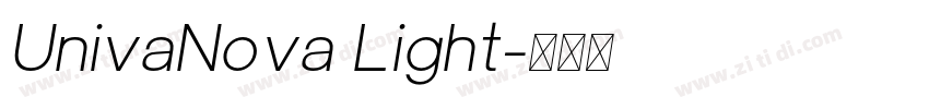 UnivaNova Light字体转换